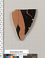 Terracotta fragment of a column-krater (bowl for mixing wine and water), Terracotta, Greek, Attic