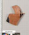 Terracotta fragment of a stamnos (jar), Terracotta, Greek, Attic