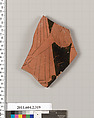 Terracotta fragment of a column-krater (bowl for mixing wine and water), Terracotta, Greek, Attic
