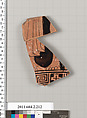 Terracotta fragment of a stamnos (jar), Terracotta, Greek, Attic