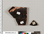 Terracotta fragments of a stamnos (jar), Terracotta, Greek, Attic