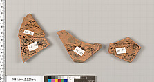 Terracotta fragments of a stamnos (jar), Terracotta, Greek, Attic