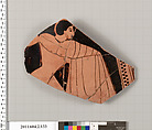 Terracotta fragment of a pelike (jar), Attributed to the Chairippos Painter [DvB], Terracotta, Greek, Attic