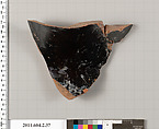 Terracotta fragment of a psykter? (vase for cooling wine), Terracotta, Greek, Attic
