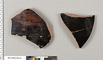 Terracotta fragments of a pot, Terracotta, Greek, Attic