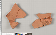 Terracotta fragments of a pelike (jar), Terracotta, Greek, Attic