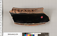 Terracotta fragment of a stamnos (jar), Terracotta, Greek, Attic