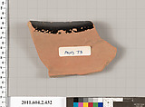 Terracotta fragment of a stamnos (jar)?, Terracotta, Greek, Attic