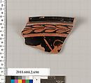Terracotta fragment of a calyx-krater (bowl for mixing wine and water), Terracotta, Greek, Attic