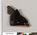 Terracotta fragment of a column-krater (bowl for mixing wine and water), Terracotta, Greek, Attic
