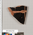 Terracotta fragment of a calyx-krater (bowl for mixing wine and water), Terracotta, Greek, Attic