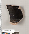 Terracotta fragment of a column-krater (bowl for mixing wine and water), Terracotta, Greek, Attic