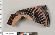 Terracotta fragment of a column-krater (bowl for mixing wine and water), Terracotta, Greek, Attic
