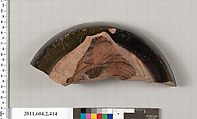 Terracotta fragment of a column-krater (bowl for mixing wine and water), Terracotta, Greek, Attic