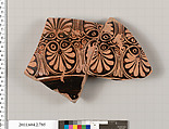 Terracotta fragment of a calyx-krater (bowl for mixing wine and water), Terracotta, Greek, Attic