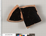 Terracotta fragment of a calyx-krater (bowl for mixing wine and water), Terracotta, Greek, Attic