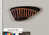 Terracotta fragment of a calyx-krater (bowl for mixing wine and water), Terracotta, Greek, Attic