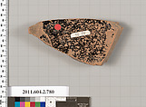 Terracotta fragment of a calyx-krater (bowl for mixing wine and water), Terracotta, Greek, Attic