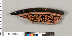 Terracotta fragment of a calyx-krater (bowl for mixing wine and water), Terracotta, Greek, Attic