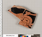 Terracotta fragment of a calyx-krater (bowl for mixing wine and water), Terracotta, Greek, Attic