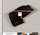 Terracotta fragment of a calyx-krater (bowl for mixing wine and water), Terracotta, Greek, Attic