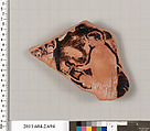 Terracotta fragment of a calyx-krater (bowl for mixing wine and water), Terracotta, Greek, Attic