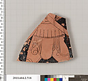 Terracotta fragment of a calyx-krater (bowl for mixing wine and water), Terracotta, Greek, Attic