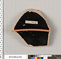 Terracotta fragment of a calyx-krater (bowl for mixing wine and water), Terracotta, Greek, Attic