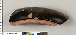 Terracotta fragment of a calyx-krater (bowl for mixing wine and water), Terracotta, Greek, Attic