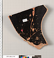 Terracotta fragment of a calyx-krater (bowl for mixing wine and water), Terracotta, Greek, Attic