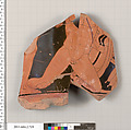 Terracotta fragment of a calyx-krater (bowl for mixing wine and water), Terracotta, Greek, Attic