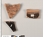 Terracotta fragments of column-kraters (bowls for mixing wine and water), Terracotta, Greek, Attic