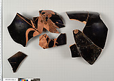 Terracotta fragment of a hydria: kalpis (water jar), Attributed to the Berlin Painter [DvB], Terracotta, Greek, Attic