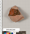 Terracotta fragment of a bell-krater (bowl for mixing wine and water), Terracotta, Greek, Attic