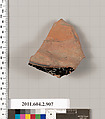 Terracotta fragment of a bell-krater (bowl for mixing wine and water), Terracotta, Greek, Attic