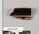 Terracotta fragment of a bell-krater (bowl for mixing wine and water), Terracotta, Greek, Attic