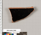 Terracotta fragment of a bell-krater (bowl for mixing wine and water), Terracotta, Greek, Attic
