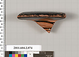 Terracotta fragment of a bell-krater (bowl for mixing wine and water), Terracotta, Greek, Attic