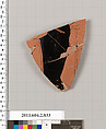 Terracotta fragment of a bell-krater (bowl for mixing wine and water), Terracotta, Greek, Attic