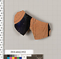Terracotta fragment of an oinochoe (jug), Terracotta, Greek, Attic