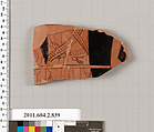 Terracotta fragment of a bell-krater (bowl for mixing wine and water), Terracotta, Greek, Attic