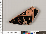 Terracotta fragment of a bell-krater (bowl for mixing wine and water), Terracotta, Greek, Attic