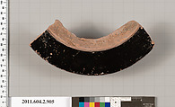 Terracotta fragment of a bell-krater (bowl for mixing wine and water), Terracotta, Greek, Attic