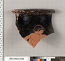 Terracotta fragment of a pelike (jar), Terracotta, Greek, Attic
