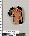 Terracotta fragment of an oinochoe (jug), Terracotta, Greek, Attic