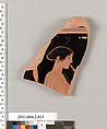 Terracotta fragment of a bell-krater (bowl for mixing wine and water), Terracotta, Greek, Attic