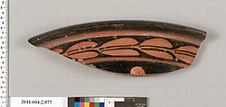Terracotta fragment of a bell-krater (bowl for mixing wine and water), Terracotta, Greek, Attic