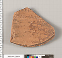 Terracotta fragment of a hydria (water jar)?, Terracotta, Greek, Attic