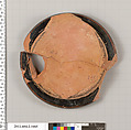 Terracotta fragment of a hydria (water jar) or terracotta fragment of a pelike (jar), Terracotta, Greek, Attic