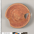 Terracotta fragment of a hydria (water jar) or terracotta fragment of a pelike (jar), Terracotta, Greek, Attic